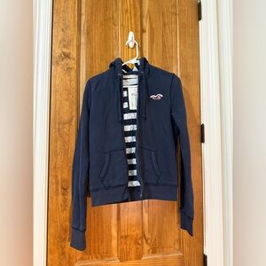 Hollister Navy Jacket with Hood